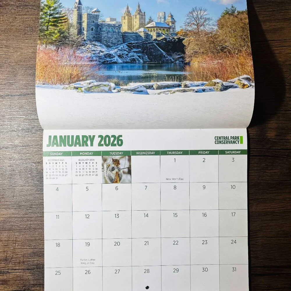 Central Park Conservancy 2026 Wall Calendar